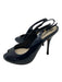 Gucci Shoe Size 38.5 Navy Patent Leather Peep Toe Slingback Skinny Pumps Navy / 38.5