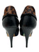 Fendi Shoe Size 37.5 Black & Brown Leather & Cow Fur Animal Print Pumps Black & Brown / 37.5