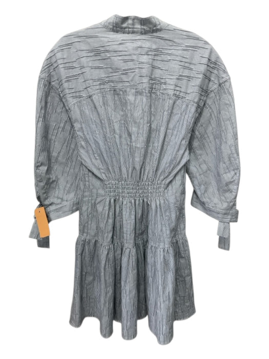 Derek Lam 10 Crosby Size 6 White & Black Cotton & Polyester Buttons Dress White & Black / 6