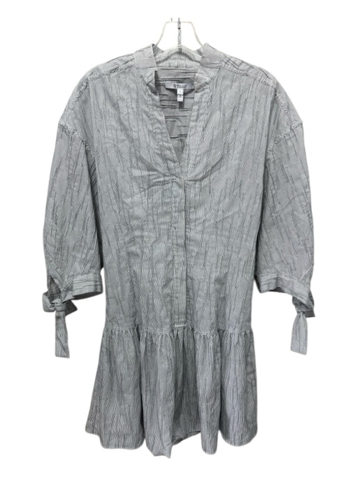 Derek Lam 10 Crosby Size 6 White & Black Cotton & Polyester Buttons Dress White & Black / 6