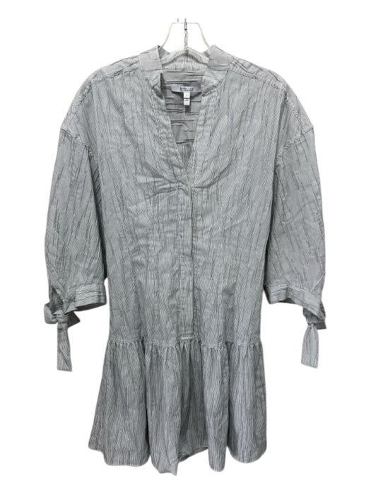 Derek Lam 10 Crosby Size 6 White & Black Cotton & Polyester Buttons Dress White & Black / 6