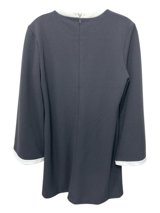 Alexa Admor Size S Black & White Polyester Long Sleeve Back Zip Dress Black & White / S