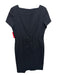 Escada Size 40 Black Cotton Blend Short Sleeve Princess Seams Dotted Shift Dress Black / 40