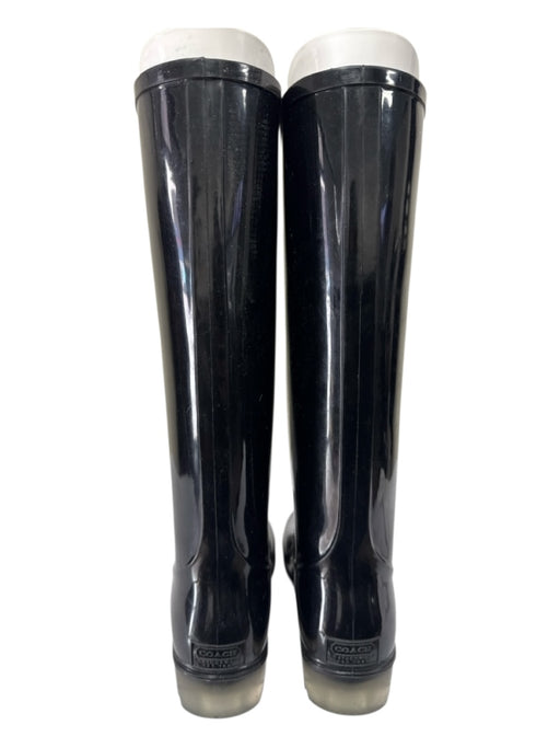Coach Shoe Size 5 Black Rubber Round Toe Rain Boots Boots Black / 5