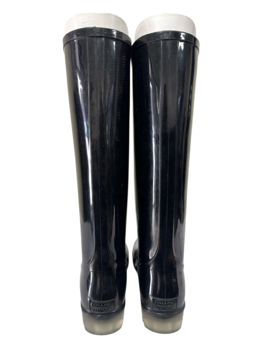 Coach Shoe Size 5 Black Rubber Round Toe Rain Boots Boots Black / 5
