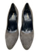 Prada Shoe Size 37.5 Gray Leather Upper Suede Almond Toe Pumps Gray / 37.5