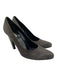 Prada Shoe Size 37.5 Gray Leather Upper Suede Almond Toe Pumps Gray / 37.5