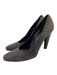 Prada Shoe Size 37.5 Gray Leather Upper Suede Almond Toe Pumps Gray / 37.5
