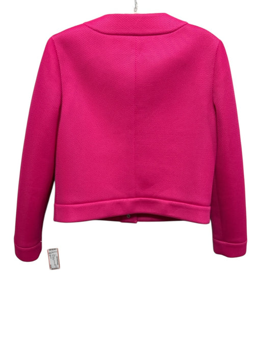 Magaschoni Size S Pink Polyester Long Sleeve Mesh Blazer Jacket Pink / S