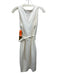 Donna Karan Size 4 White Polyester Back Zip Chain Detail Sleeveless Dress White / 4