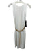 Donna Karan Size 4 White Polyester Back Zip Chain Detail Sleeveless Dress White / 4
