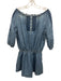 Ralph Lauren Size 16 Medium Wash Cotton Blend Half Sleeve Embroidered Dress Medium Wash / 16