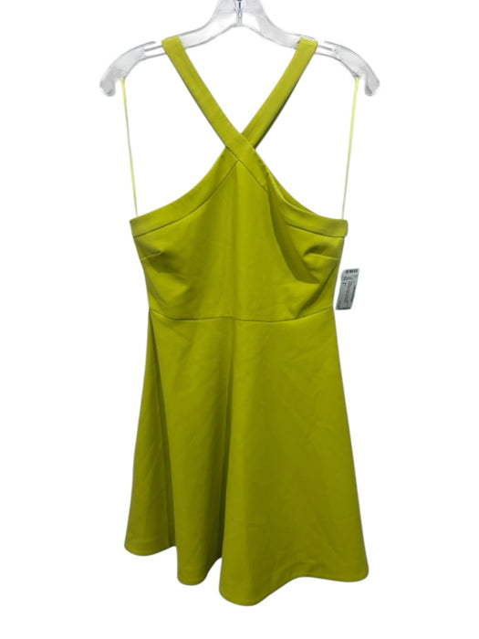 Likely Size 8 Chartreuse Green Polyester Blend Sleeveless Halter Neck Dress Chartreuse Green / 8