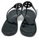 Tory Burch Shoe Size 10 Black Synthetic Jelly Flip flop Logo Sandals Black / 10