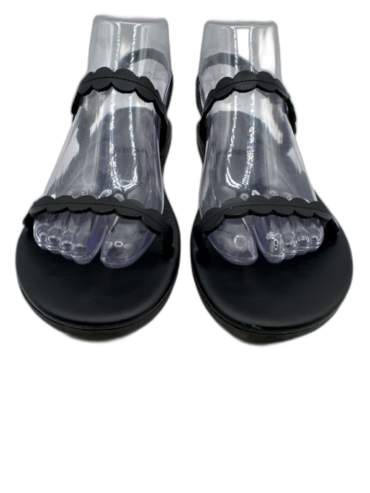 Ancient Greek Sandals Shoe Size 38 Black Leather Ankle Strap Open Toe Sandals Black / 38