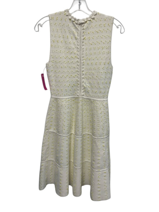 Lela Rose Size XS White & yellow Viscose Blend Yellow embroidered dots Dress White & yellow / XS