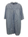 COS Size 14 Blue & White Cotton Collar Neck Striped Button Up 3/4 Sleeve Dress Blue & White / 14