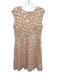 Shoshanna Size 6 Baby Pink Polyester Floral Open Lace Sleeveless V Neck Dress Baby Pink / 6