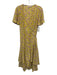 Roller Rabbit Size XS Yellow, Pink & Green Polyester Floral Wrap V Neck Dress Yellow, Pink & Green / XS