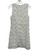 Ann Mashburn Size S White Polyester Short Sleeve Floral Applique Side Zip Dress White / S