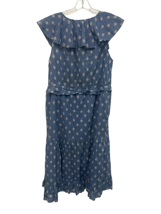Trovata Birds of Paradis Size XS Blue & Cream Beige Cotton Sleeveless Dress Blue & Cream Beige / XS