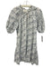 Cleobella Size XS White & Navy Blue No Fabric Tag Botanical Quarter Button Dress White & Navy Blue / XS