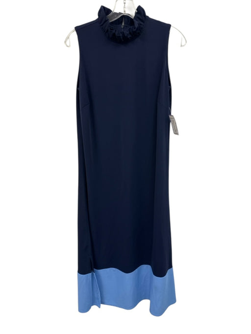 Jude Connally Size S Mixed Blues No Fabric Tag Sleeveless Ruffle Collar Dress Mixed Blues / S