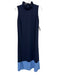 Jude Connally Size S Mixed Blues No Fabric Tag Sleeveless Ruffle Collar Dress Mixed Blues / S