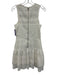 Parker Size S White Polyester Sleeveless Lace Overlay Back Zip Dress White / S