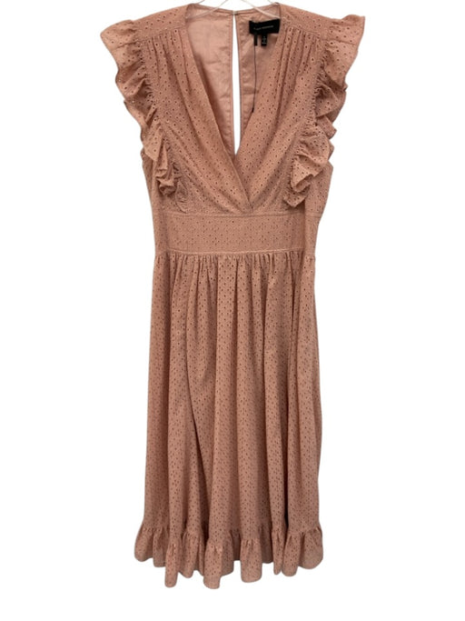 Robert Rodriguez Size 8 Blush Pink Cotton Blend Eyelet Sleeveless V Neck Dress Blush Pink / 8