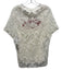 Burberry Size 10 White & Red Cotton Blend Floral Lace Embroidered Logo Top White & Red / 10