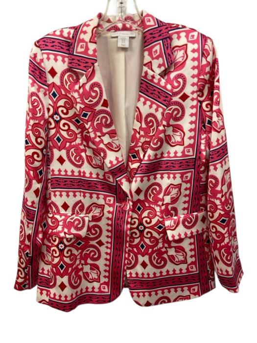 House of Harlow 1960 Size XS Pink, Red, Blue Polyester Shoulder Pad Jacket Pink, Red, Blue / XS