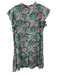 Jude Connally Size L Green, Blue, Red Cotton Ruffle Cap Sleeve Tassel Mini Dress Green, Blue, Red / L