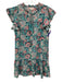 Jude Connally Size L Green, Blue, Red Cotton Ruffle Cap Sleeve Tassel Mini Dress Green, Blue, Red / L