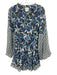 Misa Size M Blue, Green, White Polyester Long puff sleeve Floral Print Dress Blue, Green, White / M
