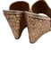 Kurt Geiger Shoe Size 39.5 Mauve & Rose Gold Leather Glitter 2 Strap Mule Wedges Mauve & Rose Gold / 39.5