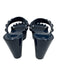 Carmen Sol Shoe Size 7 Dark Blue Rubber Rockstud 2 Strap Mule Platform Wedges Dark Blue / 7