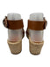 Rag & Bone Shoe Size 38 Caramel Brown Leather Espadrille Slingback Wedge Sandals Caramel Brown / 38