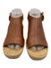 Rag & Bone Shoe Size 38 Caramel Brown Leather Espadrille Slingback Wedge Sandals Caramel Brown / 38