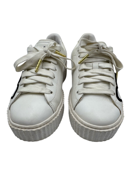 Puma Shoe Size 8 White Leather Lace Up Rubber Sole Low Top Sneakers White / 8
