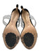 Schutz Shoe Size 7 Black & Clear Leather & PVC open toe Double Strap Sandals Black & Clear / 7
