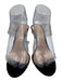 Schutz Shoe Size 7 Black & Clear Leather & PVC open toe Double Strap Sandals Black & Clear / 7