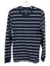 Polo Size S Navy Blue & White Polyester Striped Men's Long Sleeve Shirt Navy Blue & White / S