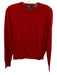 Polo Ralph Lauren Size S Red Wool Knit Embroidered Logo Ribbed Hem Sweater Red / S