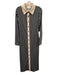 Melloday Size XS cream, blue & brown Polyester Blend Geometric Print Dress cream, blue & brown / XS