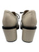 Pably Sandre Shoe Size 5 Cream White & Black Leather Upper Square Toe Loafers Cream White & Black / 5