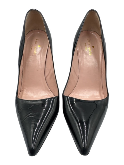 Kate Spade Shoe Size 7 Black Leather Upper Patent Pointed Almond Toe Pumps Black / 7