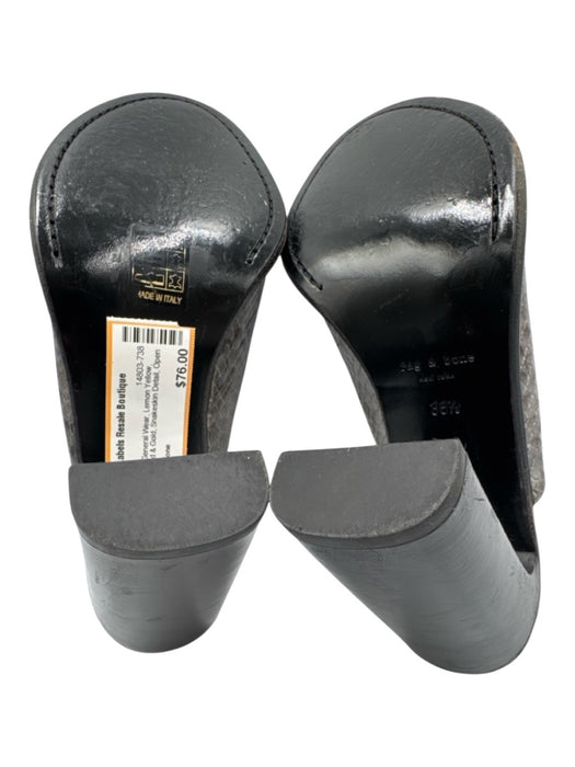 Rag & Bone Shoe Size 38.5 Lemon Yellow Dark Red & Gold Snakeskin Detail Mules Lemon Yellow / 38.5