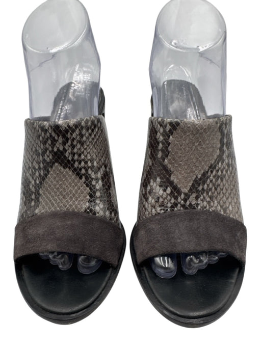 Rag & Bone Shoe Size 38.5 Lemon Yellow Dark Red & Gold Snakeskin Detail Mules Lemon Yellow / 38.5