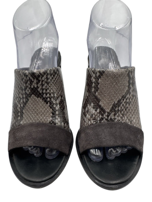 Rag & Bone Shoe Size 38.5 Lemon Yellow Dark Red & Gold Snakeskin Detail Mules Lemon Yellow / 38.5